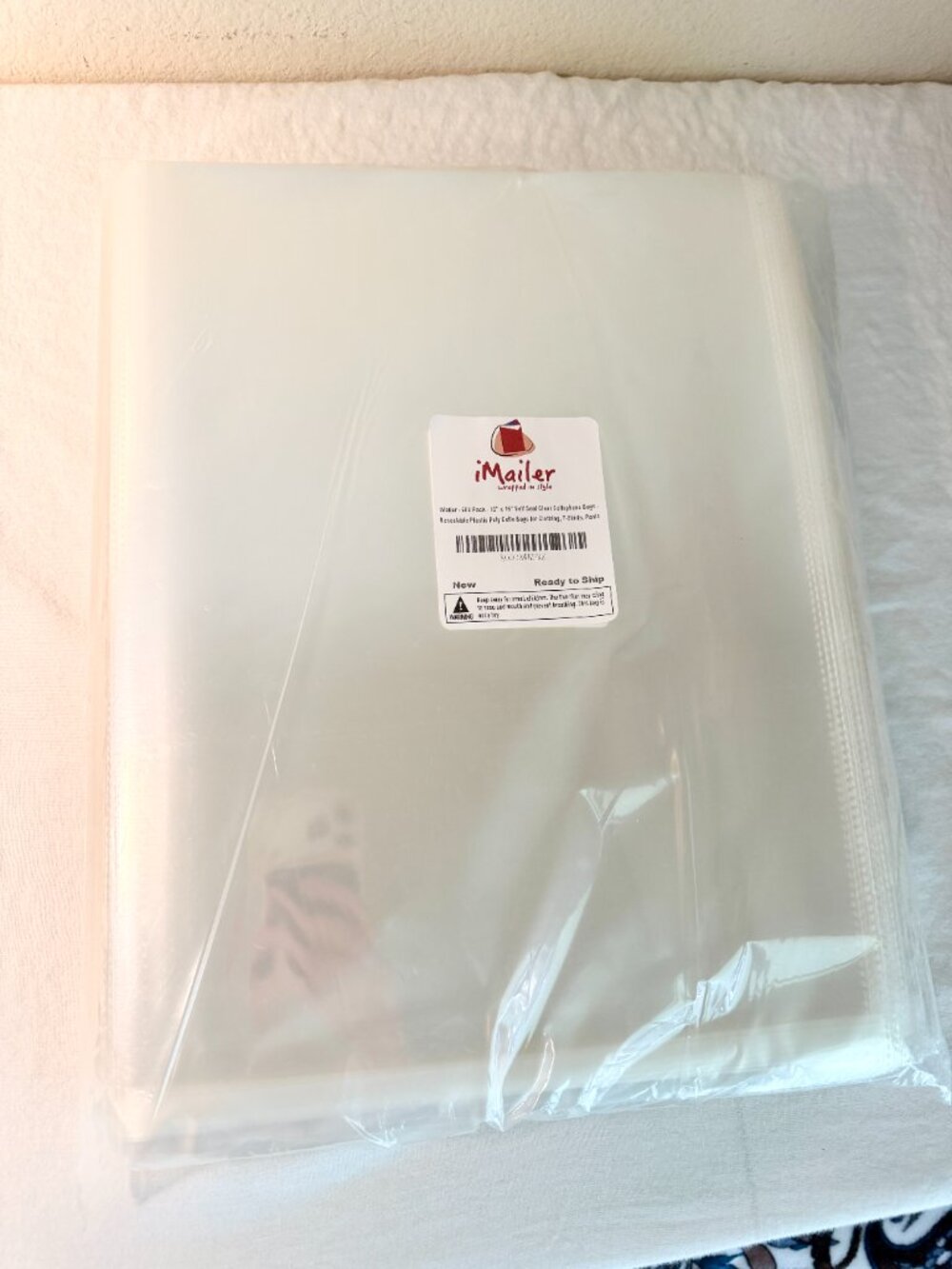 500 Pack Self Seal Clear Cellophane Bags 12" x 15" Resealable Bags For Clothing - Picture 5 of 7